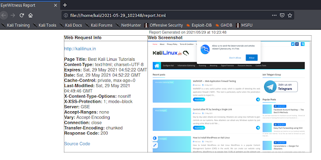 eyewitness html report eyewitness html report