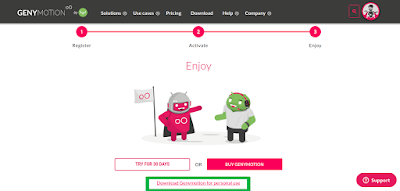 genymotion account creation and download page genymotion account creation and download page
