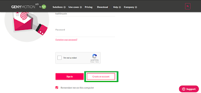 Genymotion create an account Genymotion create an account