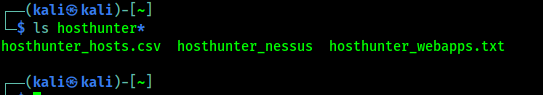 hosthunter output files hosthunter output files