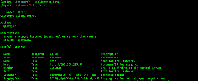 http listener information http listener information