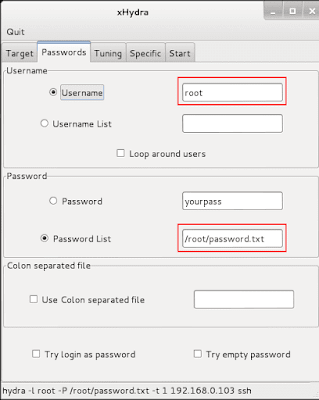 xhydra passwords xhydra passwords