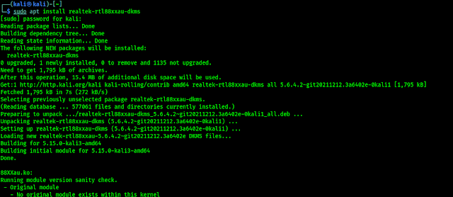 installing AC600 driver on our Kali Linux system installing AC600 driver on our Kali Linux system