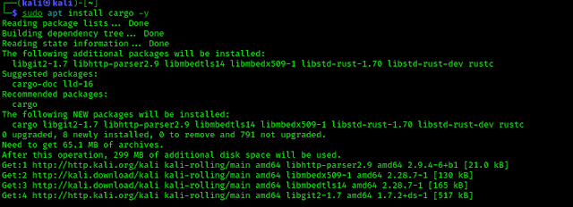 installing cargo on Kali Linux installing cargo on Kali Linux
