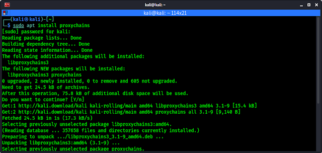 installing proxychains on Kali Linux installing proxychains on Kali Linux