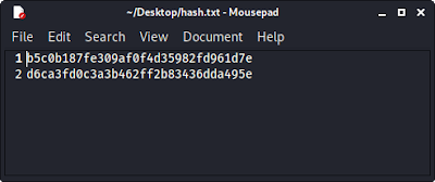 list of hashes on Desktop list of hashes on Desktop