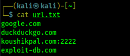 list of sites to test list of sites to test