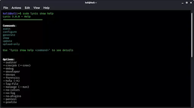 lynis help menu lynis help menu