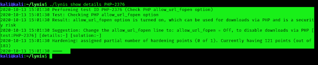 lynis php error solved lynis php error solved
