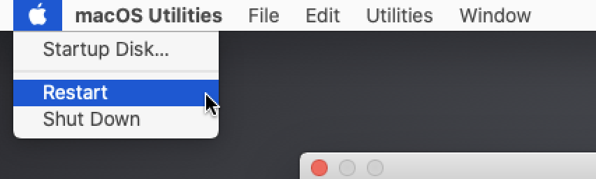 rebooting macOS rebooting macOS