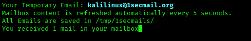 tempomail recived tempomail recived