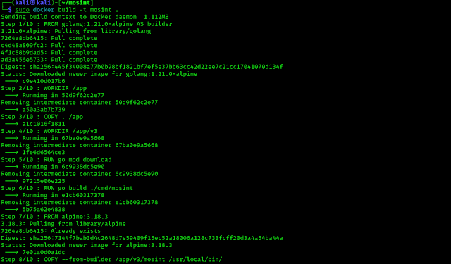 mosint installation via docker on kali linux mosint installation via docker on kali linux
