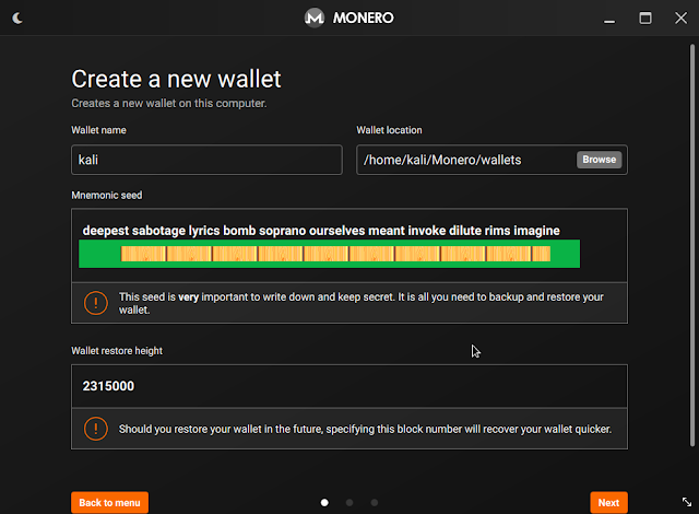 Monero wallet creation Monero wallet creation
