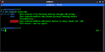mvt adb error may comes mvt adb error may comes