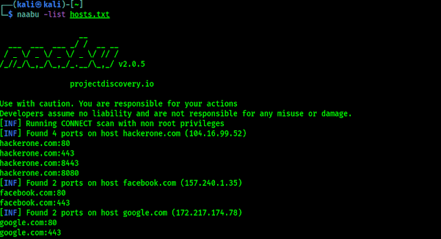 naabu host list port scanning naabu host list port scanning