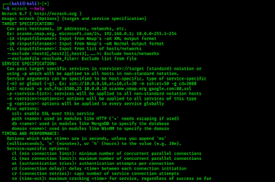 ncrack help options ncrack help options