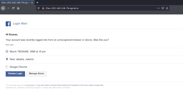 ngrok forwards our localhost site on the internet