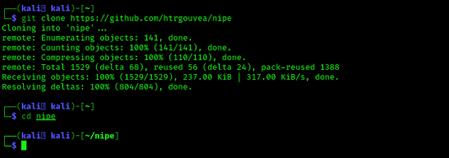 NIPE clonning from github