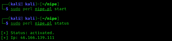 anonymous services has been started on Kali Linux anonymous services has been started on Kali Linux