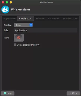 whisker button icon in xfce whisker button icon in xfce