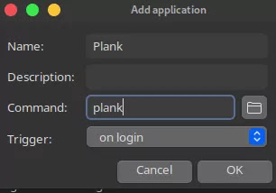Plank autostart adding Plank autostart adding