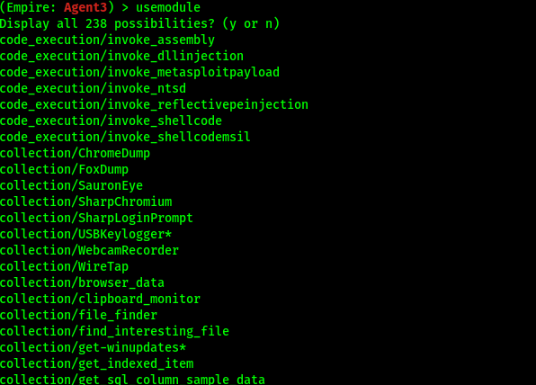 modules list on powershell empire modules list on powershell empire