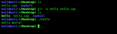 running C++ in our Kali Linux system running C++ in our Kali Linux system