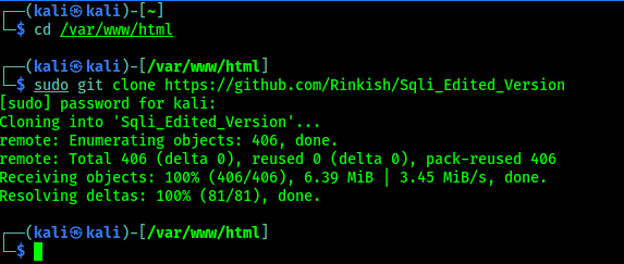 SQLi Lab git clonning SQLi Lab git clonning