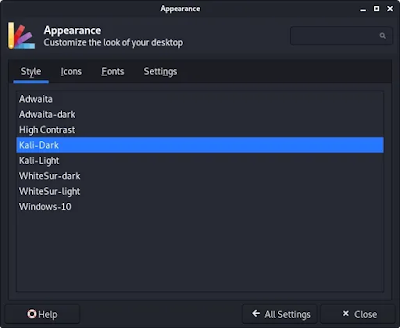 whitesur themes in kali linux whitesur themes in kali linux