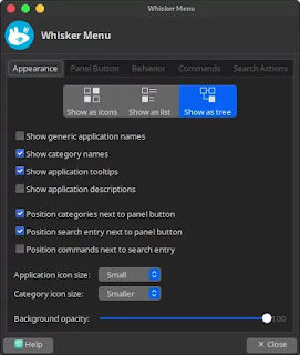 whisker menu settings whisker menu settings