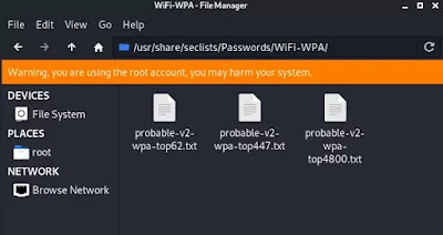 Passwordlist in Kali Linux Passwordlist in Kali Linux