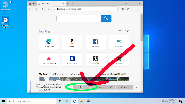 HTA file run on windows PC