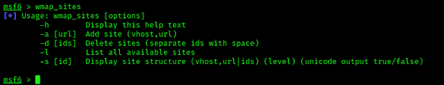 wmap_sites help options wmap_sites help options