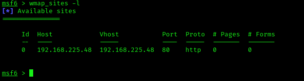 wmap_sites list wmap_sites list
