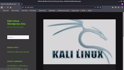 Wordpress running on our localhost