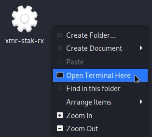opening terminal on inside a directory opening terminal on inside a directory